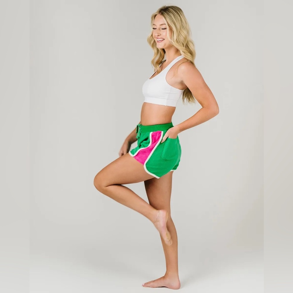 NWT Zyia Green Cabana Shorts - Picture 3 of 10